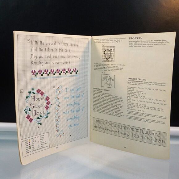 Short and Sweet 60 Miniature Sayings in Counted Cross Stitch Leisure Arts 352 - Picture 6 of 6